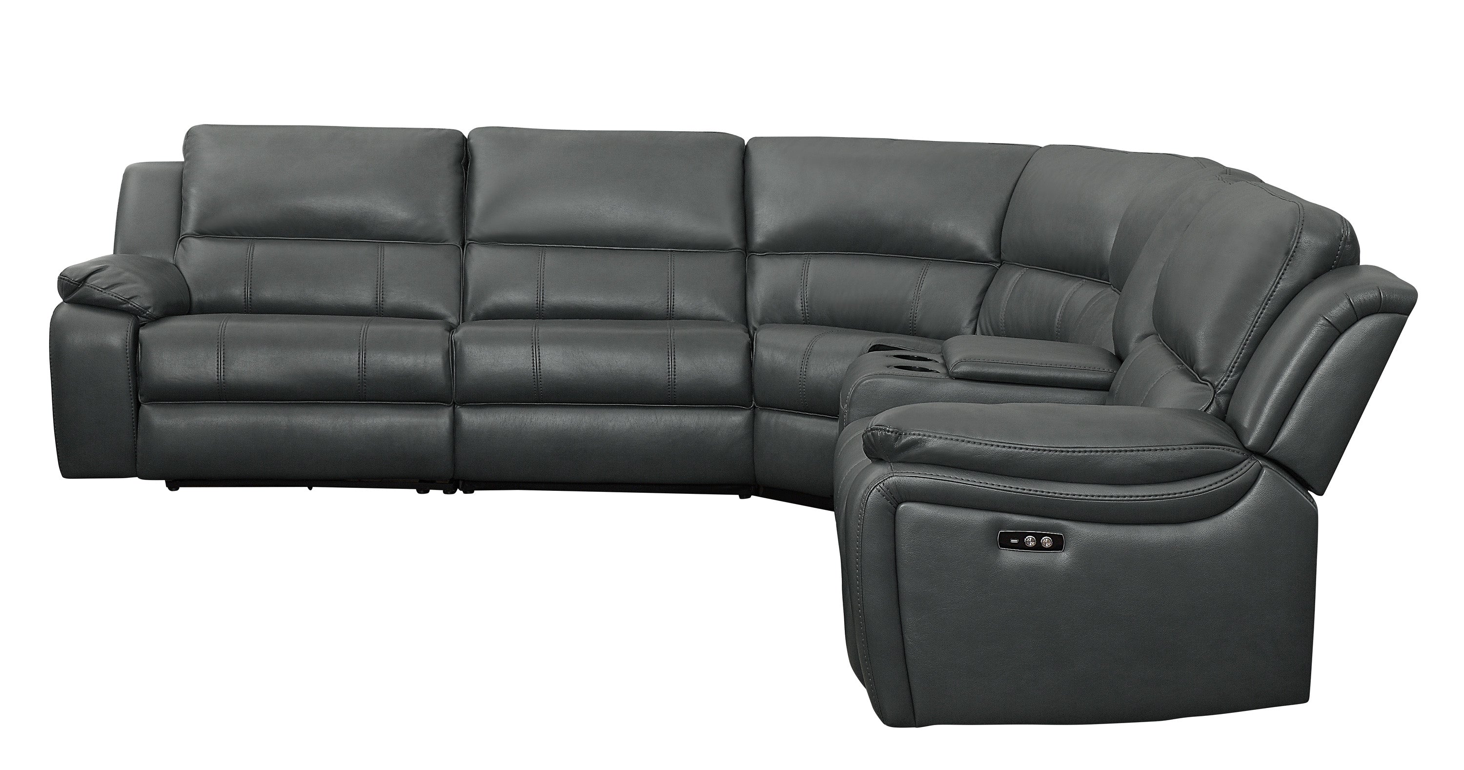 Falun Gray 6-Piece Modular Power Reclining Sectional - 8260GY*6PW - Bien Home Furniture & Electronics