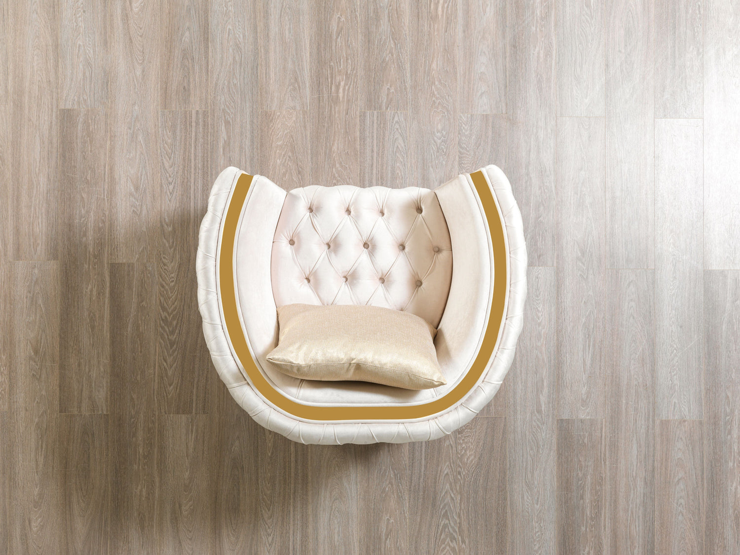 Fanci Ivory Velvet Chair - FANCIIVORY-CH - Bien Home Furniture & Electronics