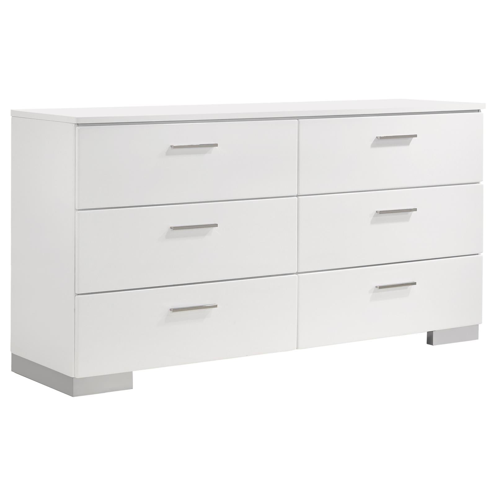 Felicity Panel Bedroom Set Glossy White - 203501Q-S5 - Bien Home Furniture & Electronics
