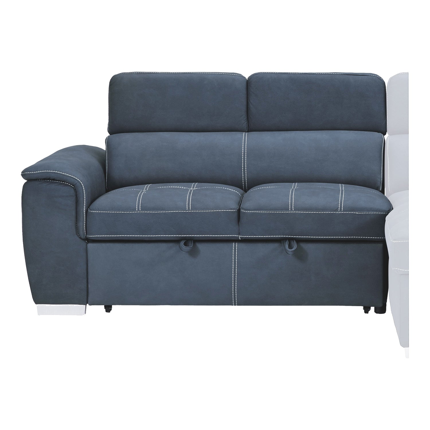 Ferriday Blue Storage Sleeper Sofa Chaise - SET | 8228BU-L | 8228BU-R - Bien Home Furniture & Electronics