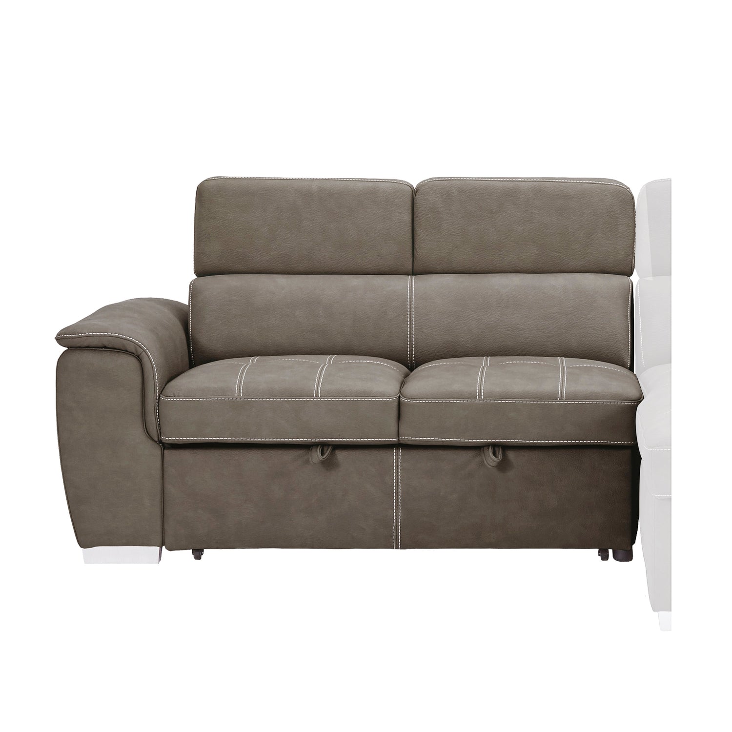 Ferriday Taupe Storage Sleeper Sofa Chaise - SET | 8228TP-L | 8228TP-R - Bien Home Furniture & Electronics