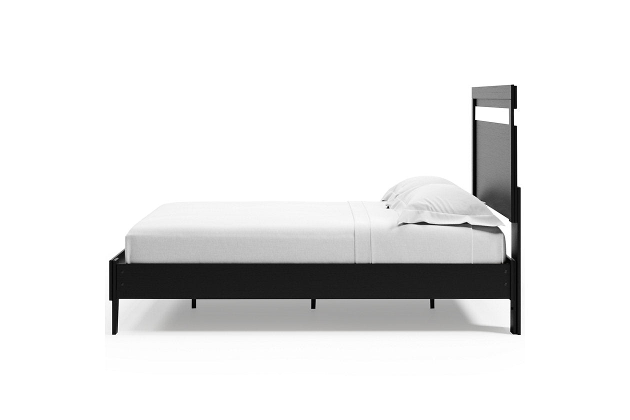 Finch Black/Brown Queen Panel Platform Bed - SET | EB3392-113 | EB3392-157 - Bien Home Furniture & Electronics