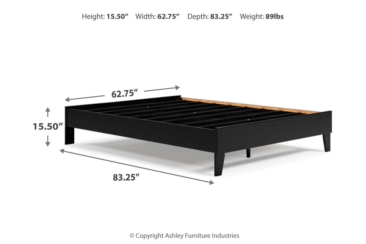 Finch Black Queen Platform Bed - EB3392-113 - Bien Home Furniture & Electronics