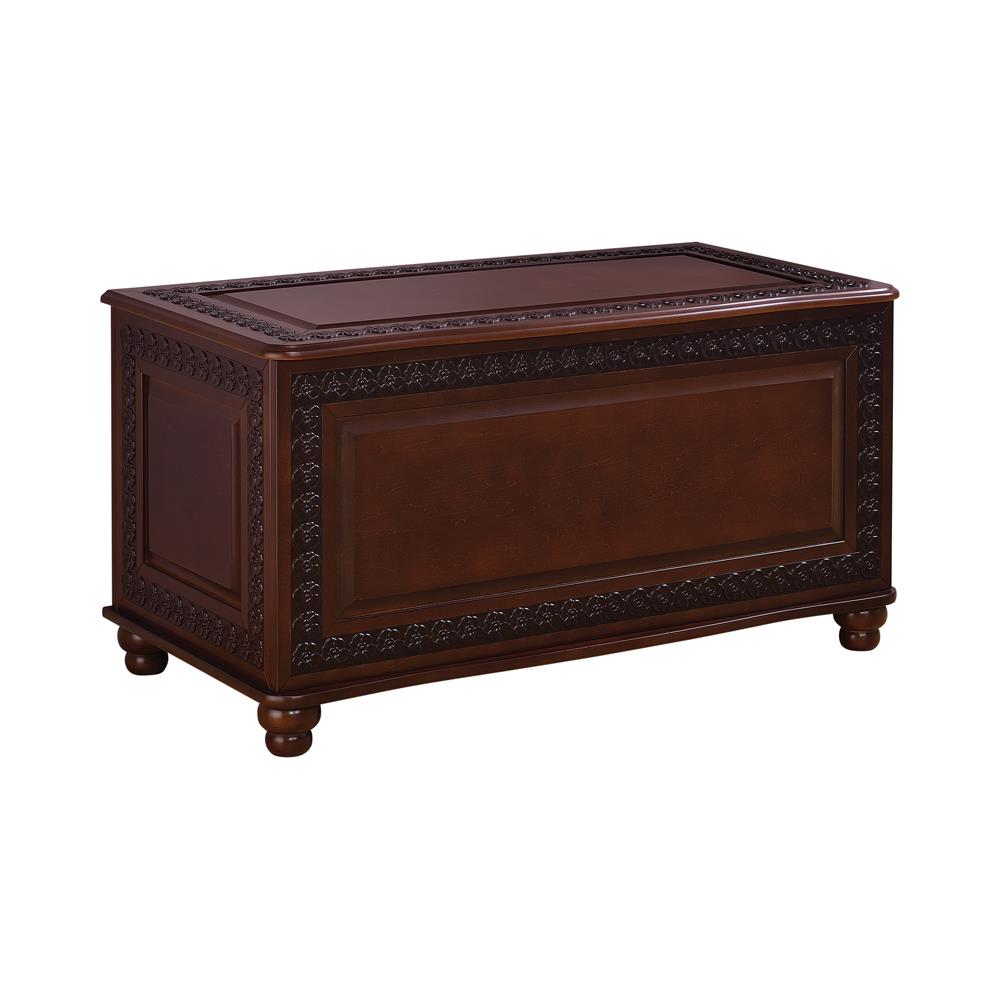 Finlay Deep Tobacco Flip Open Storage Cedar Chest - 900012 - Bien Home Furniture & Electronics