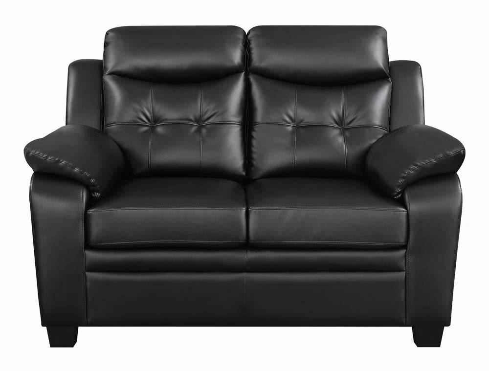 Finley Tufted Upholstered Loveseat Black - 506552 - Bien Home Furniture & Electronics