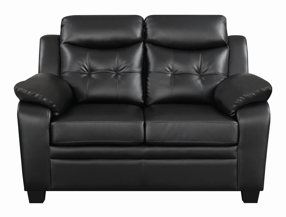 Finley Tufted Upholstered Loveseat Black - 506552 - Bien Home Furniture &amp; Electronics