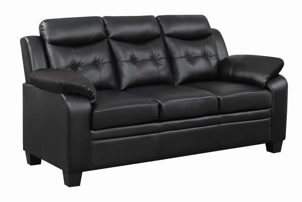 Finley Tufted Upholstered Sofa Black - 506551 - Bien Home Furniture &amp; Electronics