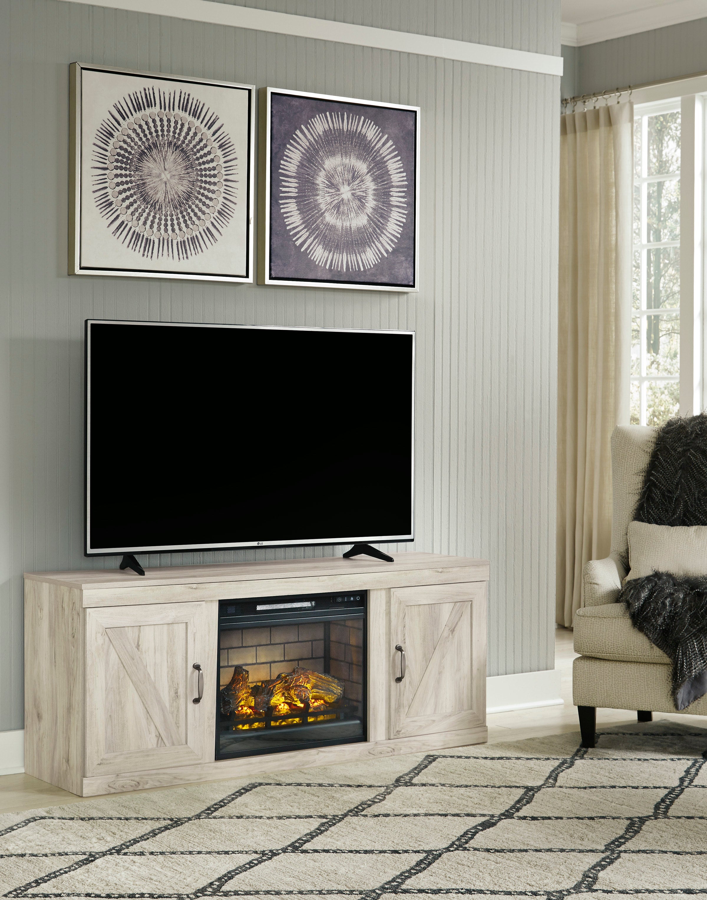 EW0331-268 - TV Stand w/Fireplace 60"L - EW0331-268 TV Stand w/Fireplace 60"L - Bien Home Furniture & Electronics