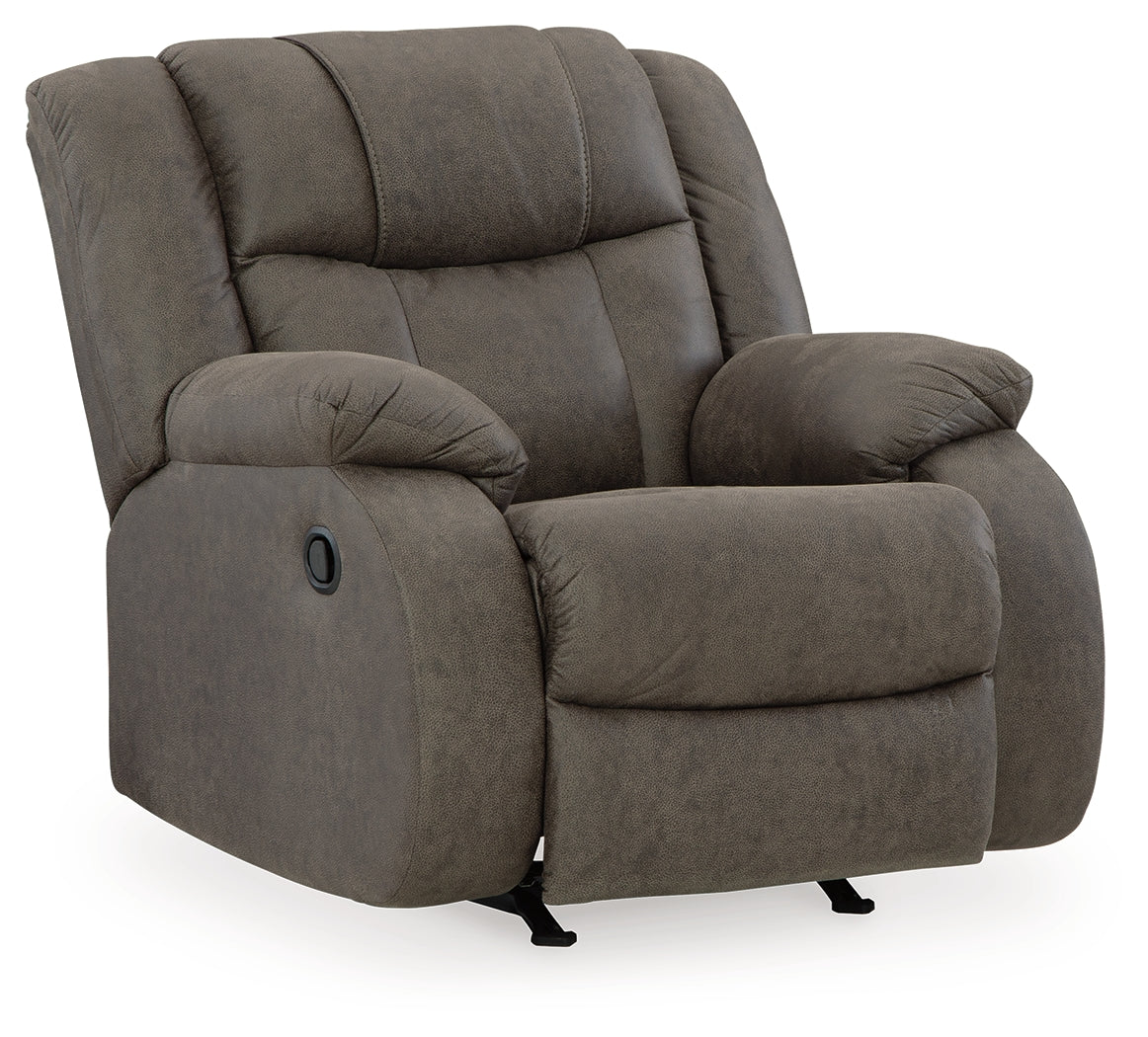 First Base Gunmetal Recliner - 6880425 - Bien Home Furniture & Electronics