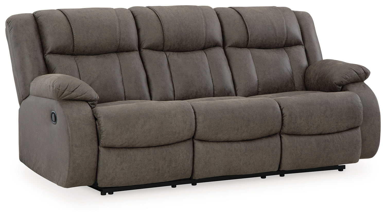 First Base Gunmetal Reclining Sofa - 6880488 - Bien Home Furniture & Electronics