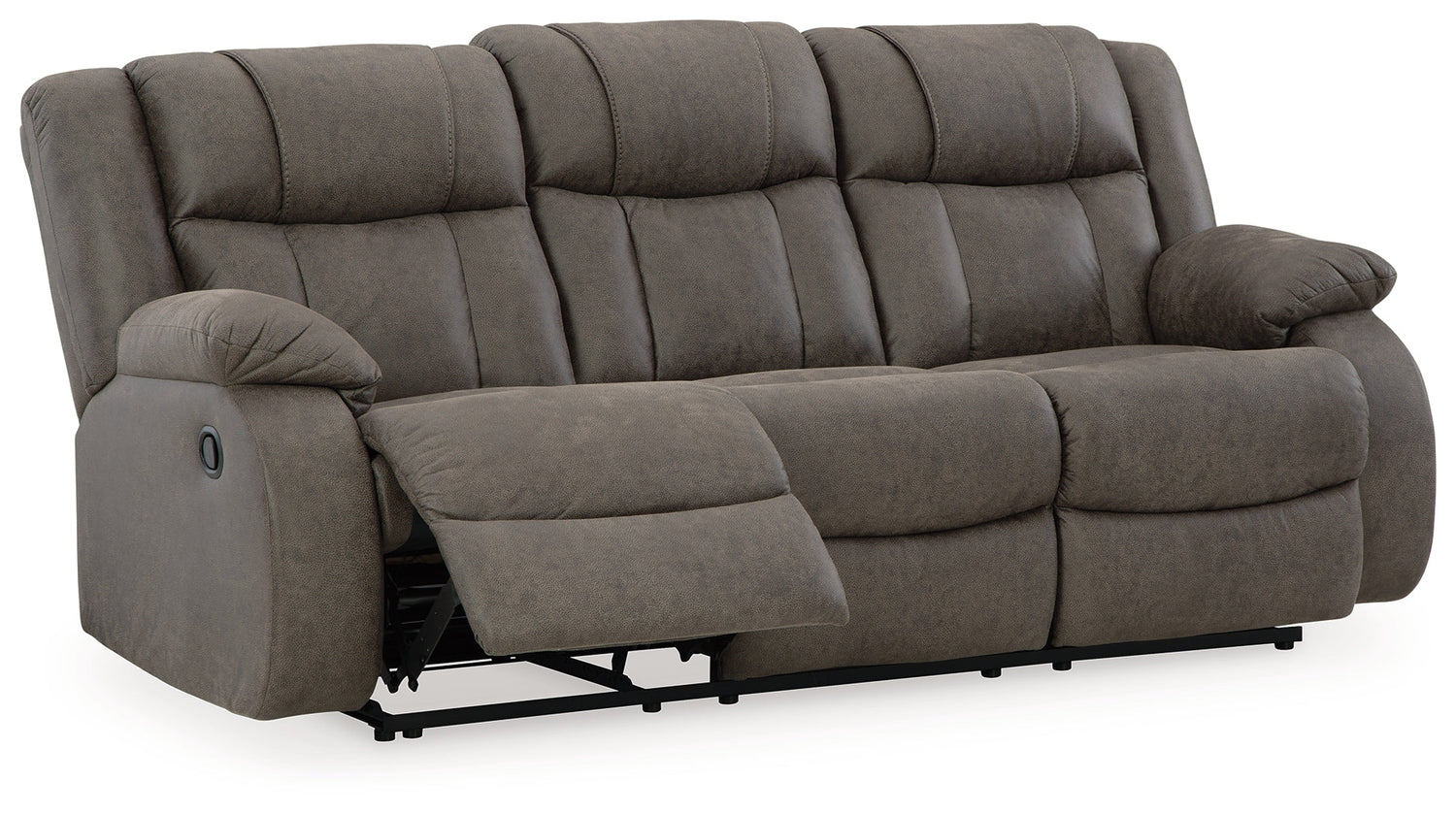 First Base Gunmetal Reclining Sofa - 6880488 - Bien Home Furniture & Electronics