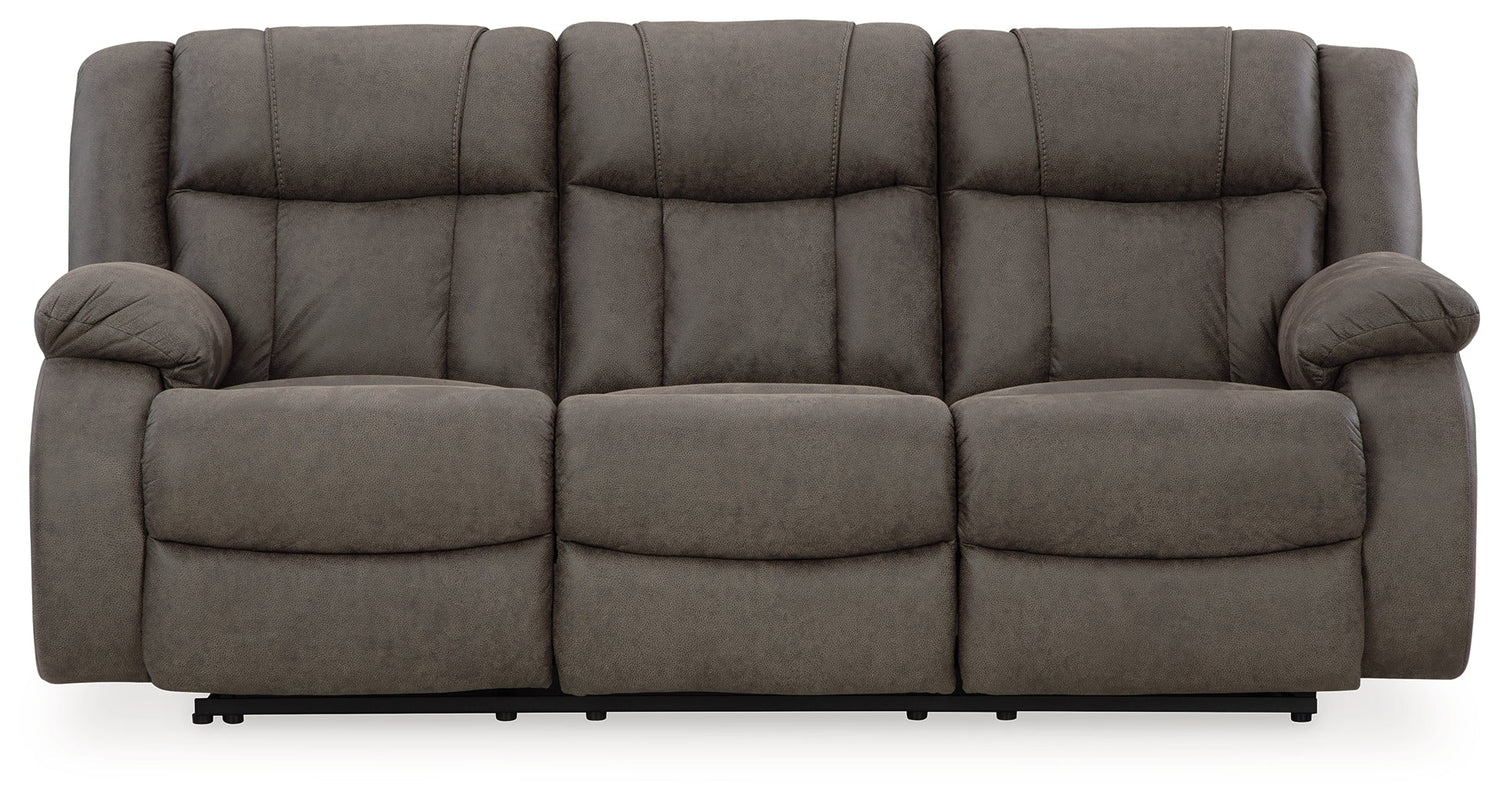 First Base Gunmetal Reclining Sofa - 6880488 - Bien Home Furniture & Electronics