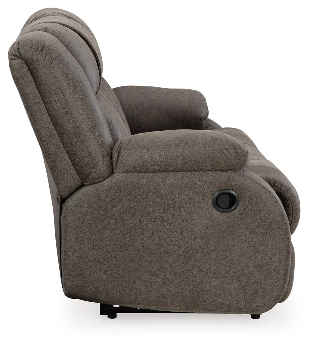 First Base Gunmetal Reclining Sofa - 6880488 - Bien Home Furniture & Electronics