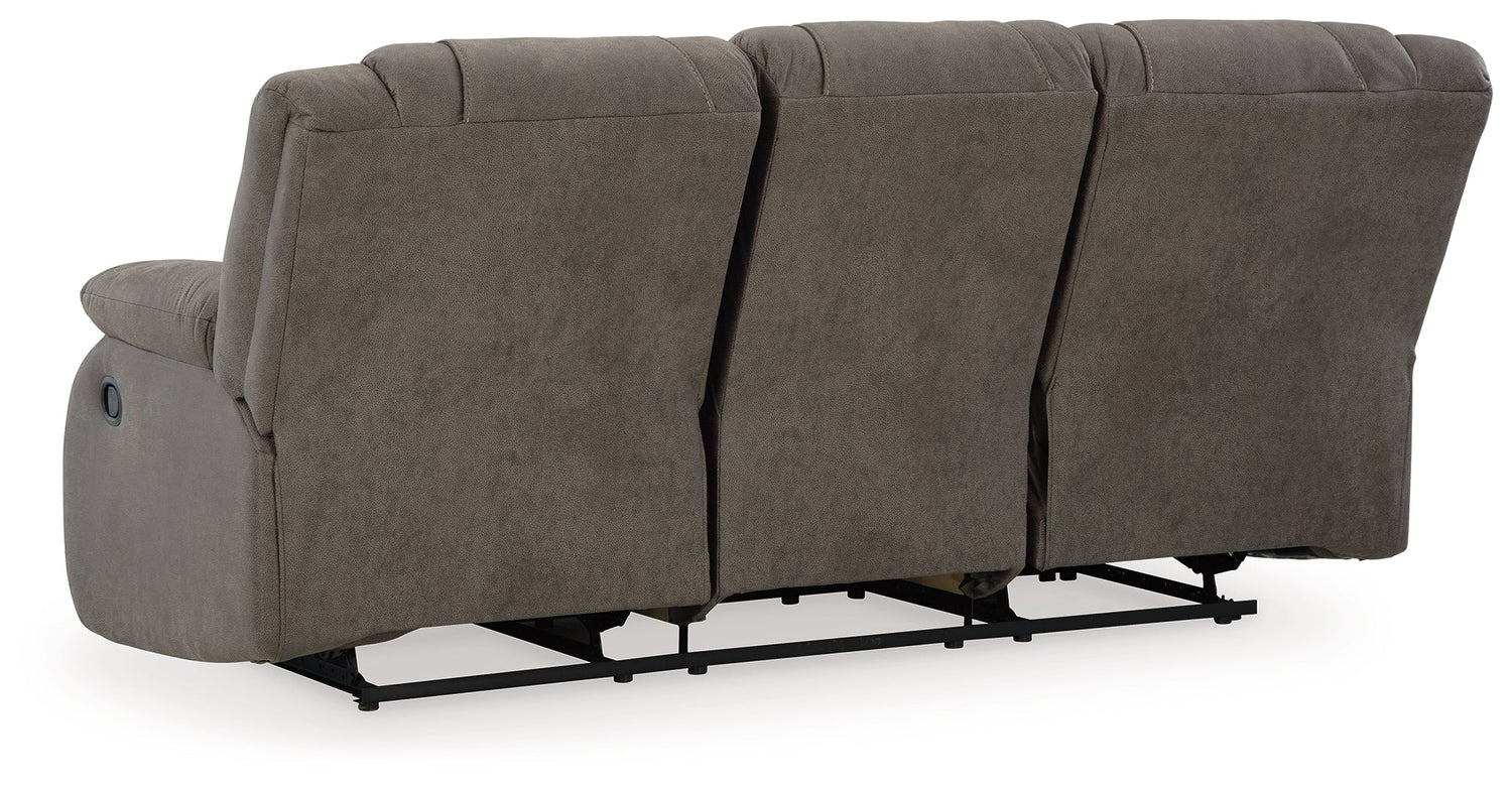 First Base Gunmetal Reclining Sofa - 6880488 - Bien Home Furniture & Electronics