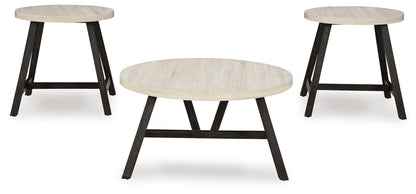 Fladona Black/White Table (Set of 3) - T243-13 - Bien Home Furniture &amp; Electronics