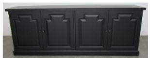 Florence 4-door Dining Sideboard Buffet Cabinet Antique Black - 115535 - Bien Home Furniture & Electronics