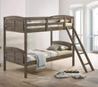 Flynn Weathered Brown Twin over Twin Bunk Bed - 400808 - Bien Home Furniture & Electronics