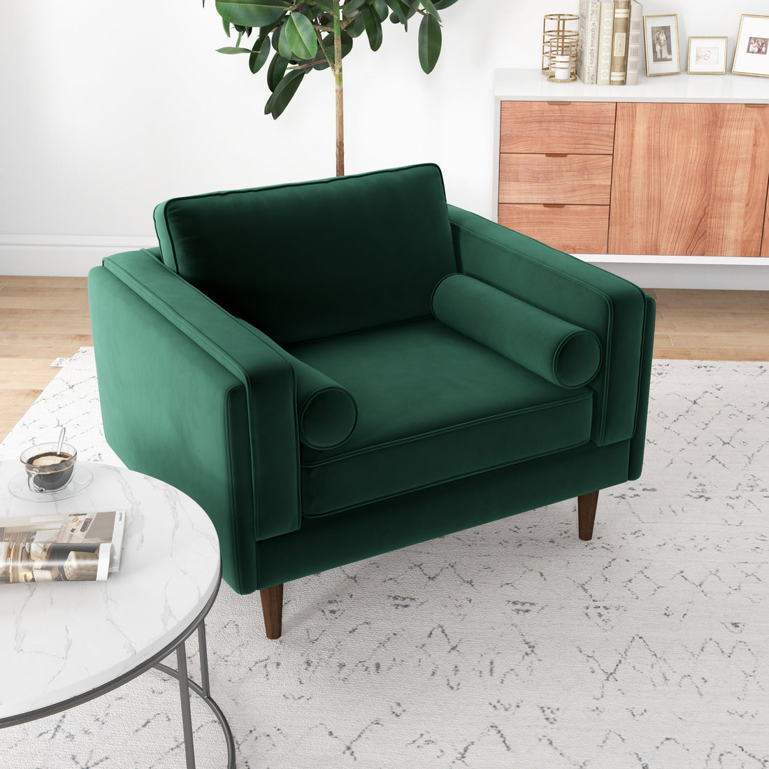 Fordham Green Velvet Accent Chair - MDM01812 - Bien Home Furniture &amp; Electronics