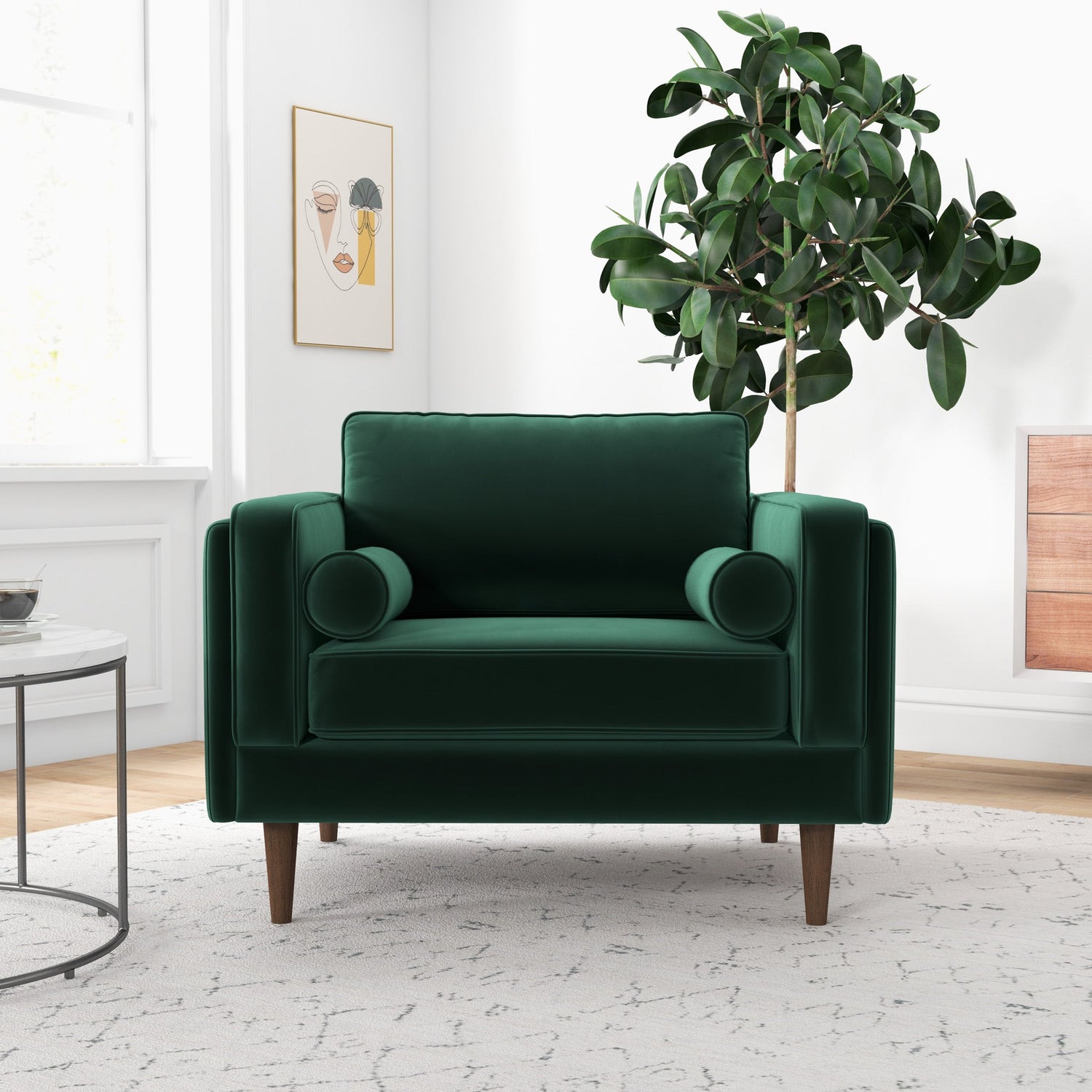 Fordham Green Velvet Accent Chair - MDM01812 - Bien Home Furniture & Electronics