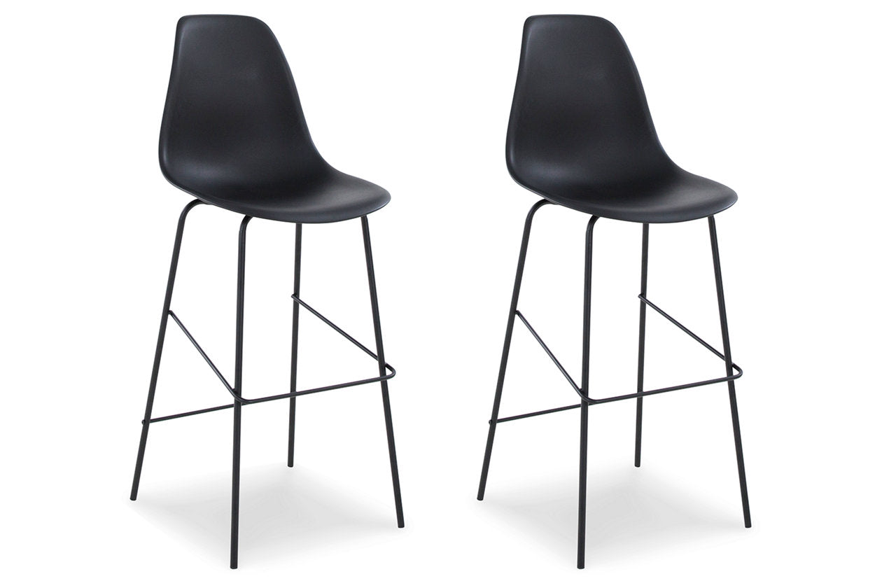 Forestead Black Bar Height Barstool, Set of 2 - D130-130 - Bien Home Furniture & Electronics