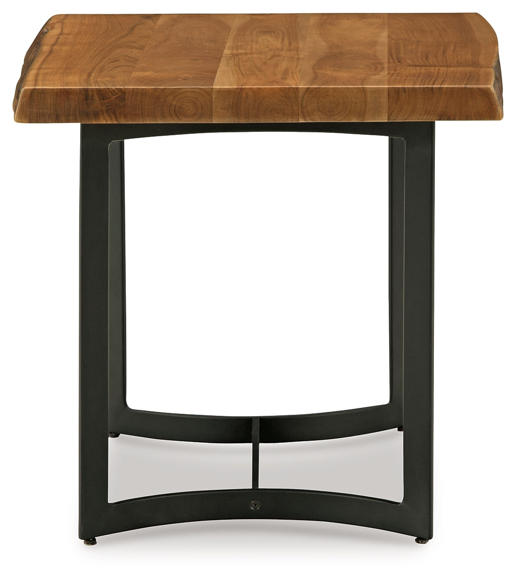 Fortmaine Brown/Black End Table - T872-3 - Bien Home Furniture &amp; Electronics