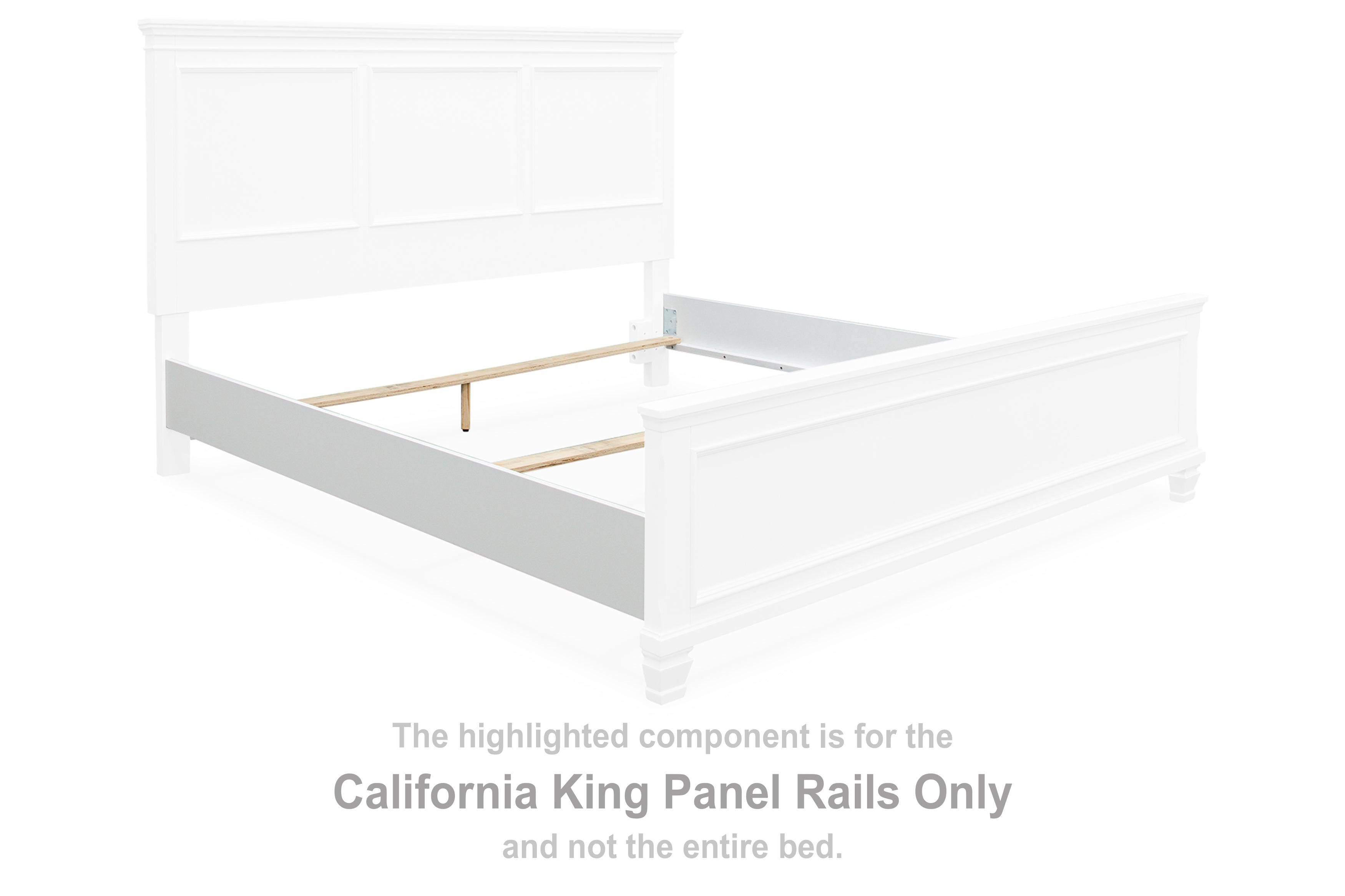 Fortman White California King Panel Rails - B680-94 - Bien Home Furniture & Electronics
