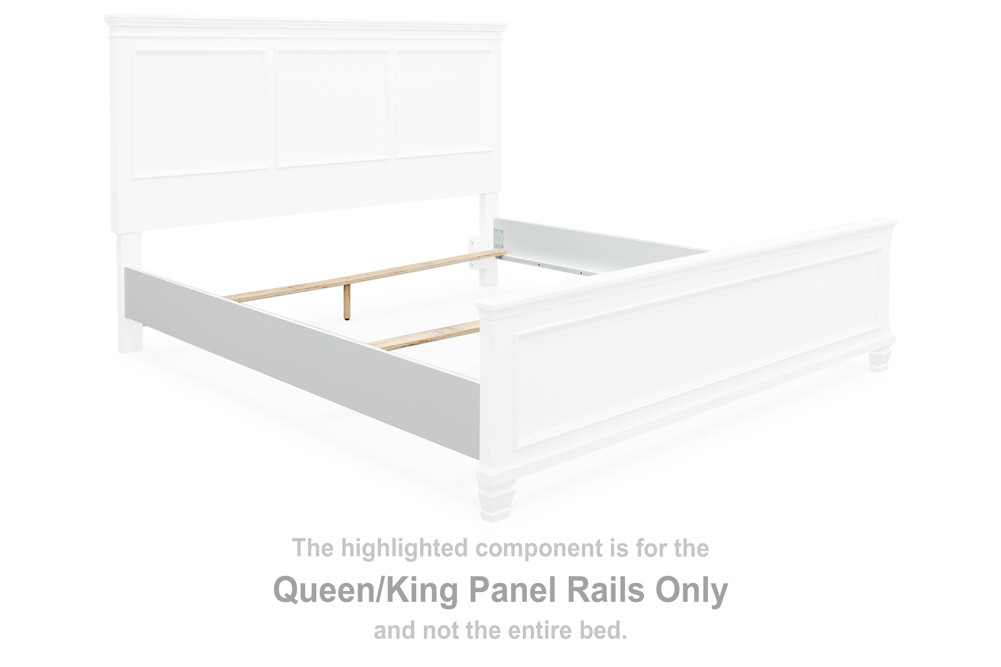 Fortman White Queen/King Panel Rails - B680-97 - Bien Home Furniture & Electronics