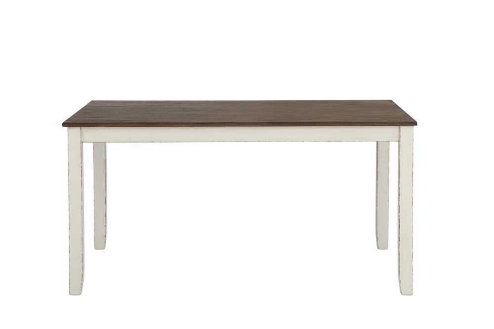 Fortress 7-Piece Dining Set Chestnut/Vintage White - 190721 - Bien Home Furniture & Electronics