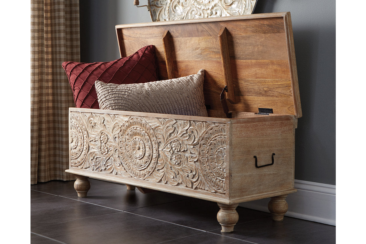 Fossil Ridge Beige Storage Bench - A4000039 - Bien Home Furniture & Electronics