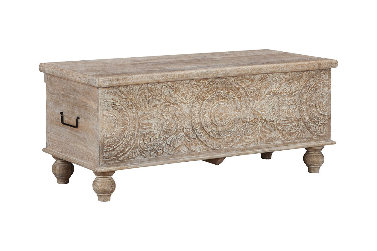 Fossil Ridge Beige Storage Bench - A4000039 - Bien Home Furniture & Electronics