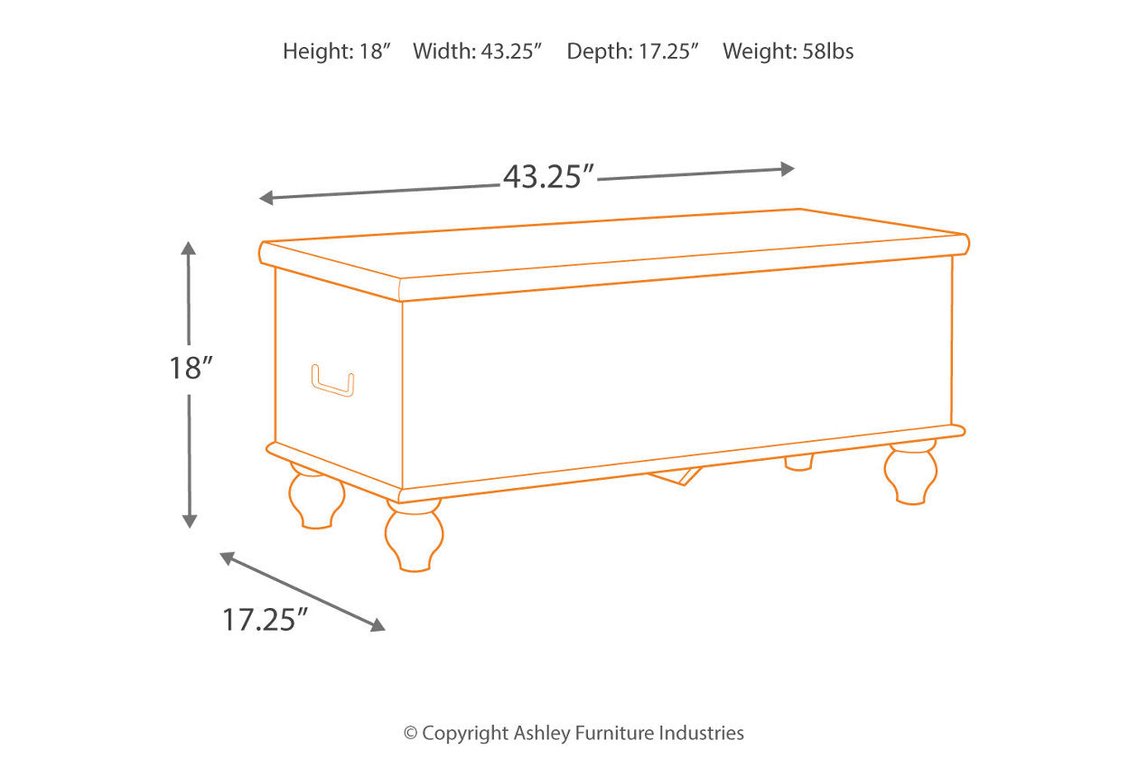 Fossil Ridge Beige Storage Bench - A4000039 - Bien Home Furniture & Electronics