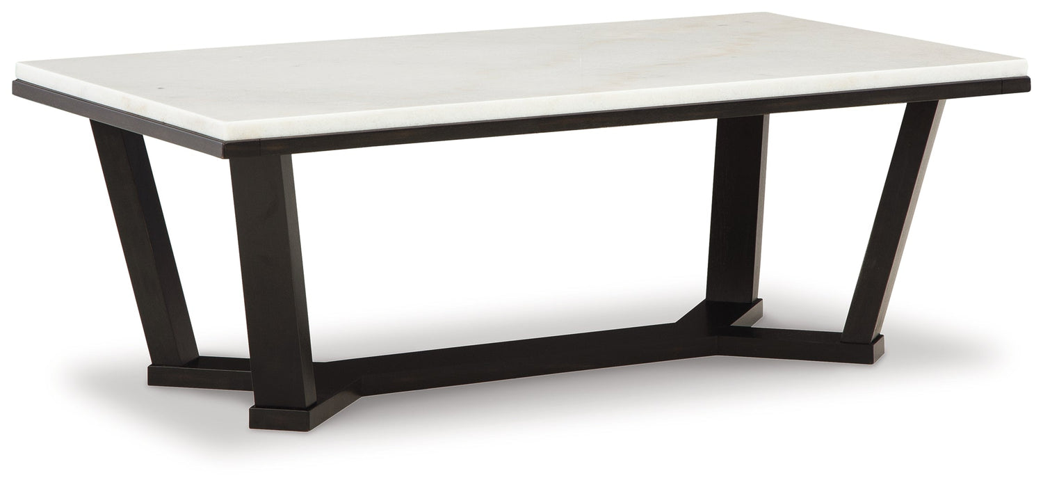 Fostead White/Espresso Coffee Table - T770-1 - Bien Home Furniture & Electronics