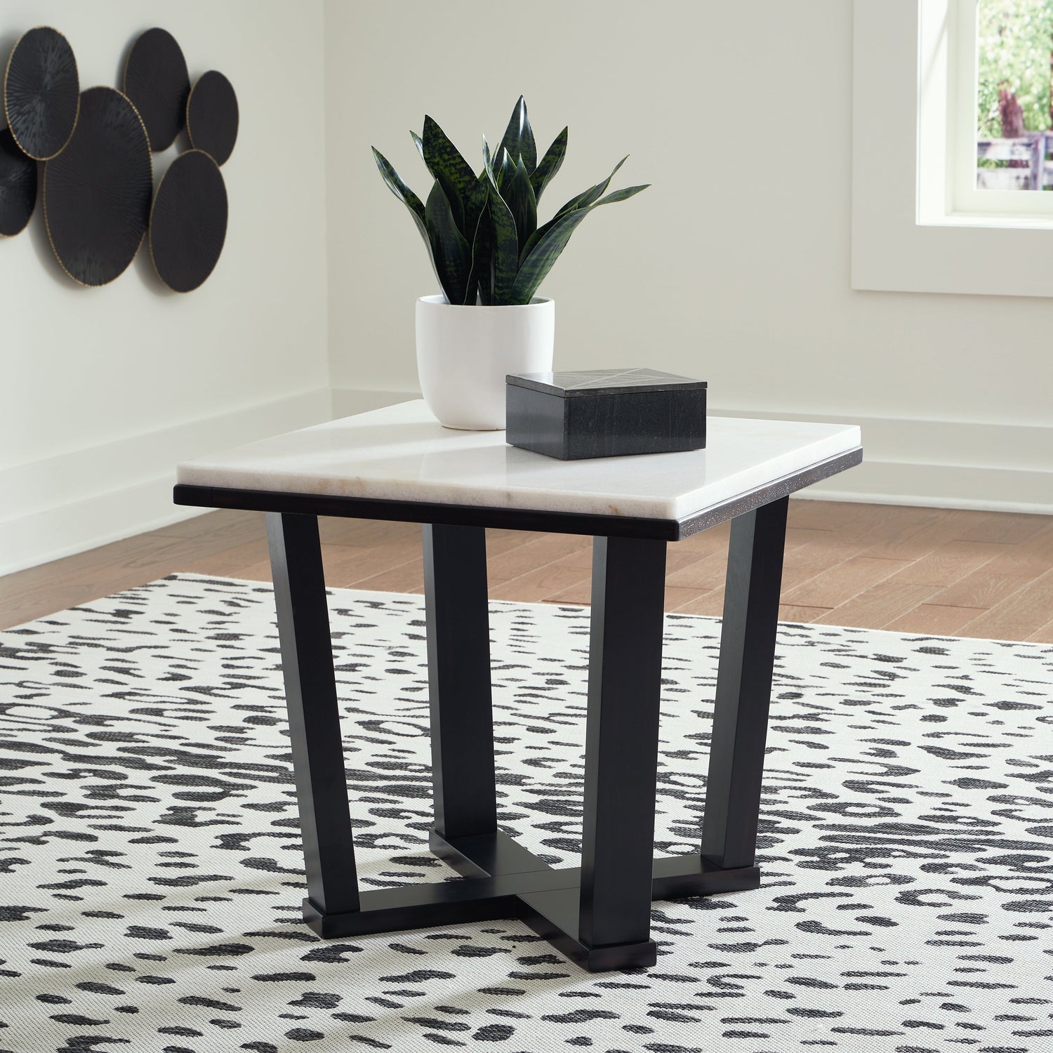 Fostead White/Espresso End Table - T770-2 - Bien Home Furniture & Electronics