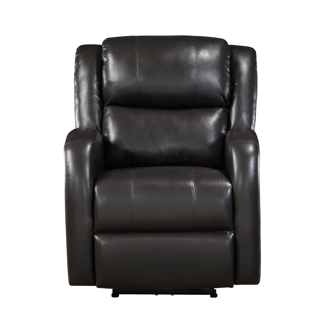Foxcroft Brown Faux Leather Power Reclining Chair - 9316PUBR-1PW - Bien Home Furniture &amp; Electronics