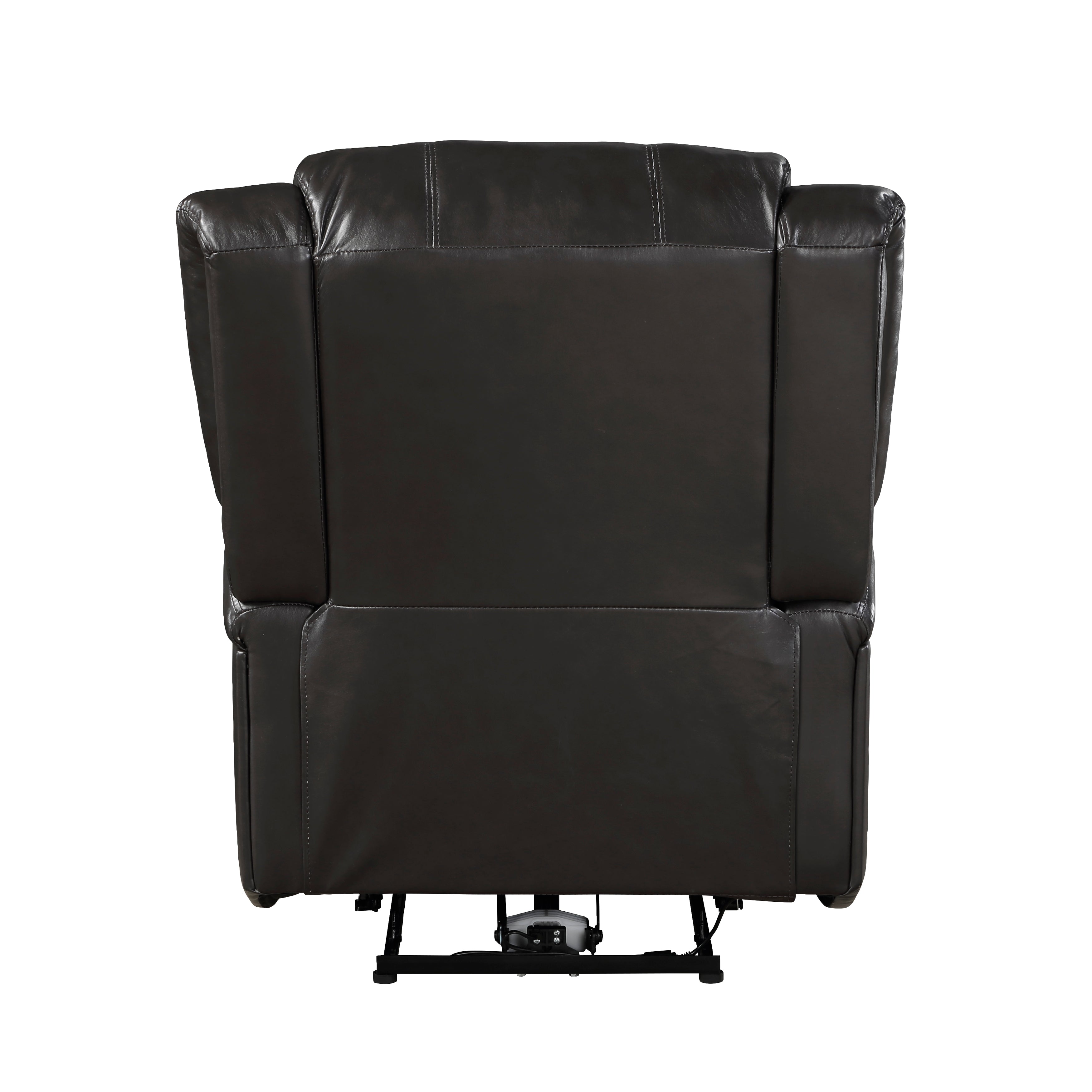 Foxcroft Brown Faux Leather Power Reclining Chair - 9316PUBR-1PW - Bien Home Furniture & Electronics