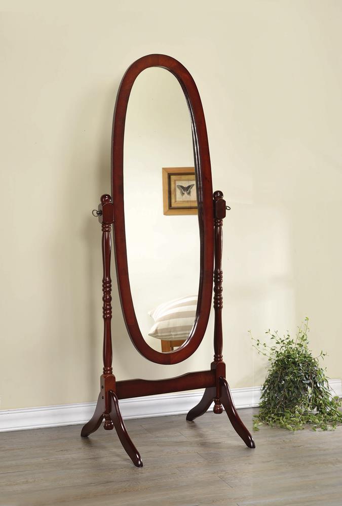 Foyet Merlot Oval Cheval Mirror - 3101 - Bien Home Furniture & Electronics