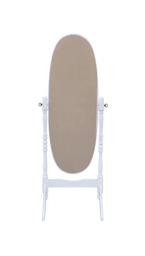 Foyet White Oval Cheval Mirror - 950802 - Bien Home Furniture & Electronics