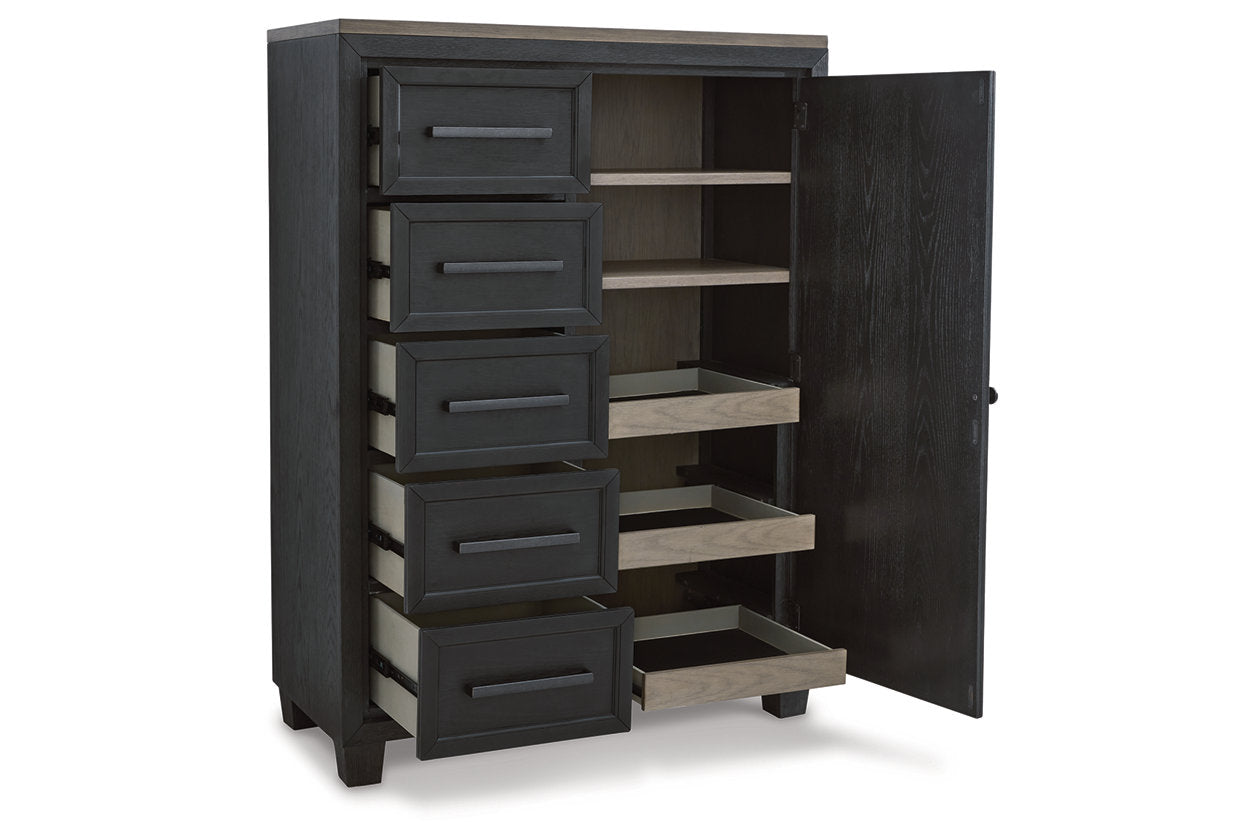 Foyland Black/Brown Door Chest - B989-48 - Bien Home Furniture & Electronics