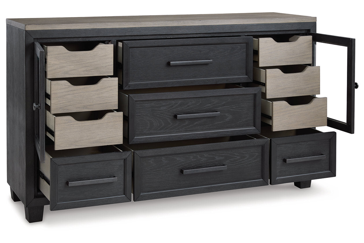 Foyland Black/Brown Dresser - B989-31 - Bien Home Furniture &amp; Electronics