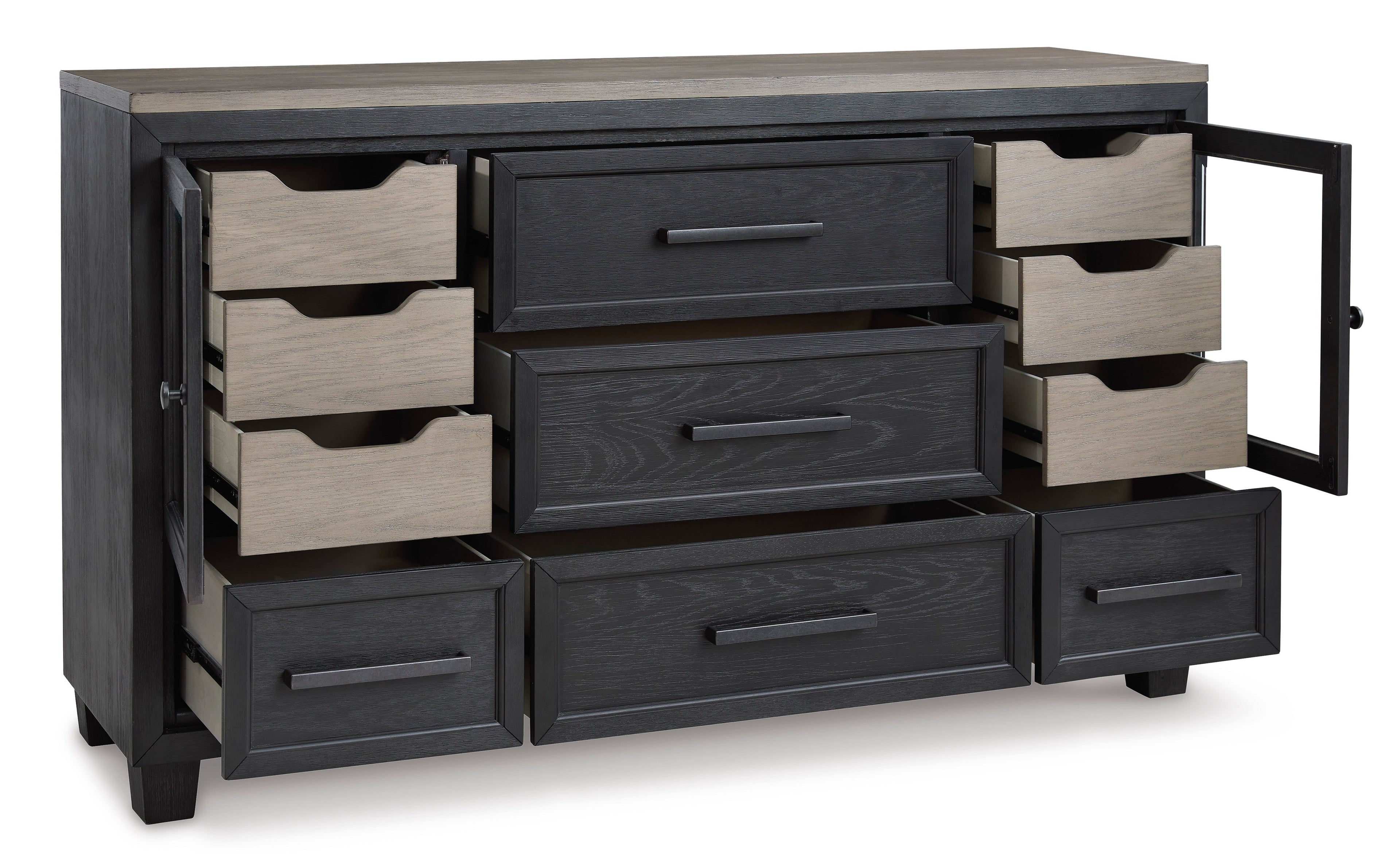 Foyland Black/Brown Footboard Storage Platform Bedroom Set - SET | B989-56S | B989-58 | B989-97 | B989-31 | B989-36 | B989-92 | B989-48 - Bien Home Furniture & Electronics