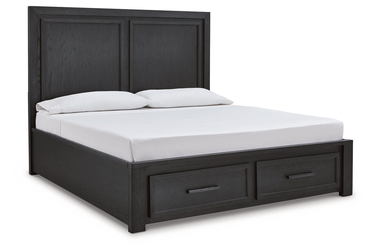 Foyland Black/Brown King Panel Storage Bed - SET | B989-56S | B989-58 | B989-97 - Bien Home Furniture & Electronics