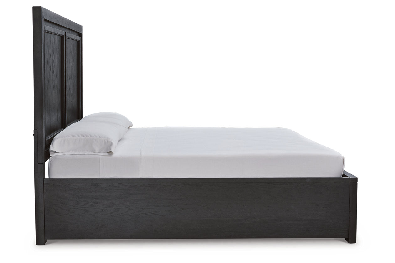 Foyland Black/Brown King Panel Storage Bed - SET | B989-56S | B989-58 | B989-97 - Bien Home Furniture & Electronics
