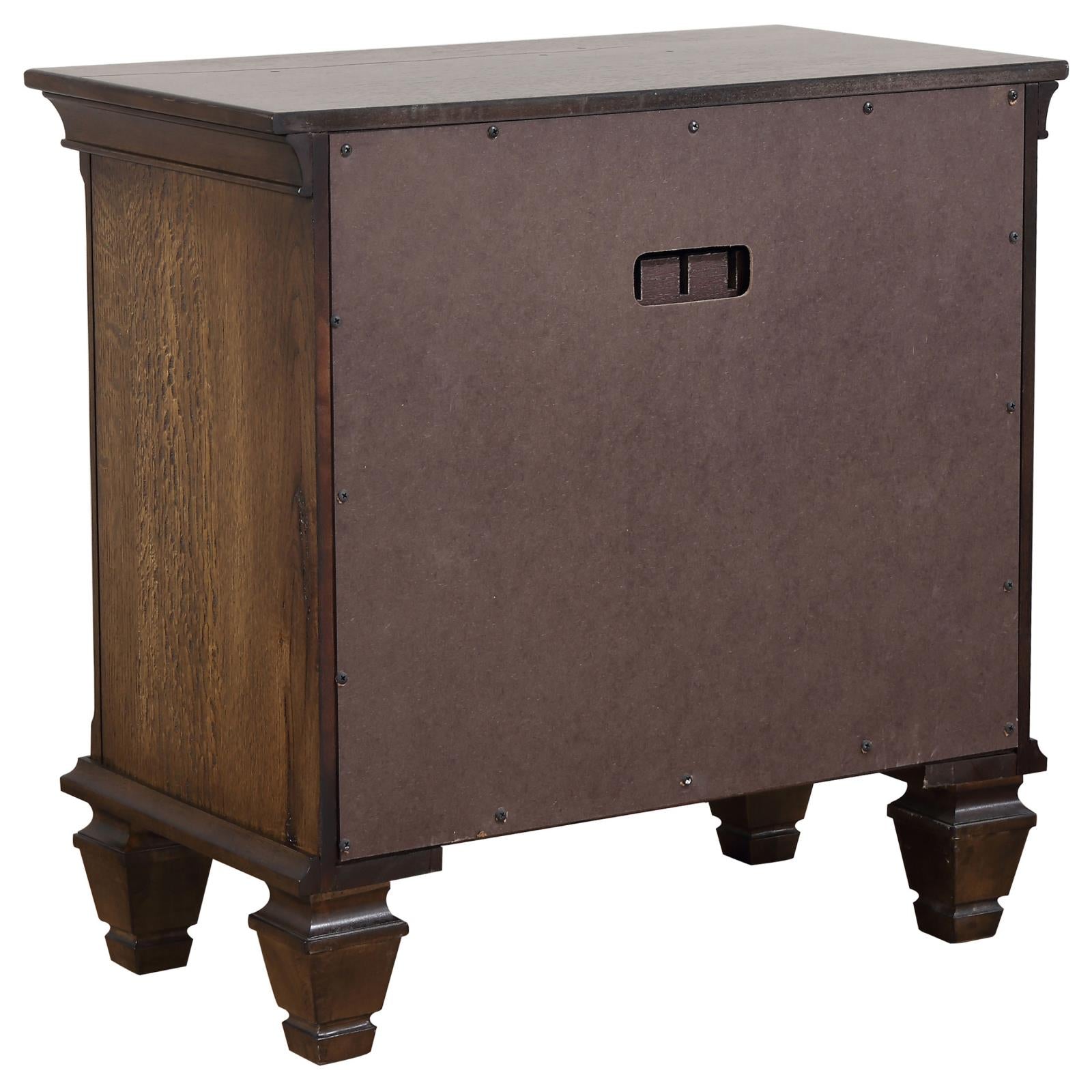 Franco 2-Drawer Nightstand with Pull Out Tray Burnished Oak - 200972 - Bien Home Furniture &amp; Electronics