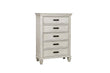 Franco Antique White 5-Drawer Chest - 205335 - Bien Home Furniture & Electronics
