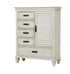 Franco Antique White 5-Drawer Door Chest - 205338 - Bien Home Furniture & Electronics