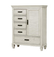 Franco Antique White 5-Drawer Door Chest - 205338 - Bien Home Furniture & Electronics
