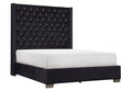 Franco Black Velvet King Upholstered Bed - SET | SH228KBLK-1 | SH228KBLK-3 - Bien Home Furniture & Electronics