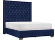 Franco Blue Velvet King Upholstered Bed - SET | SH228KBLU-1 | SH228KBLU-3 - Bien Home Furniture & Electronics
