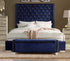 Franco Blue Velvet Storage Bench - SH228BLU-BH - Bien Home Furniture & Electronics
