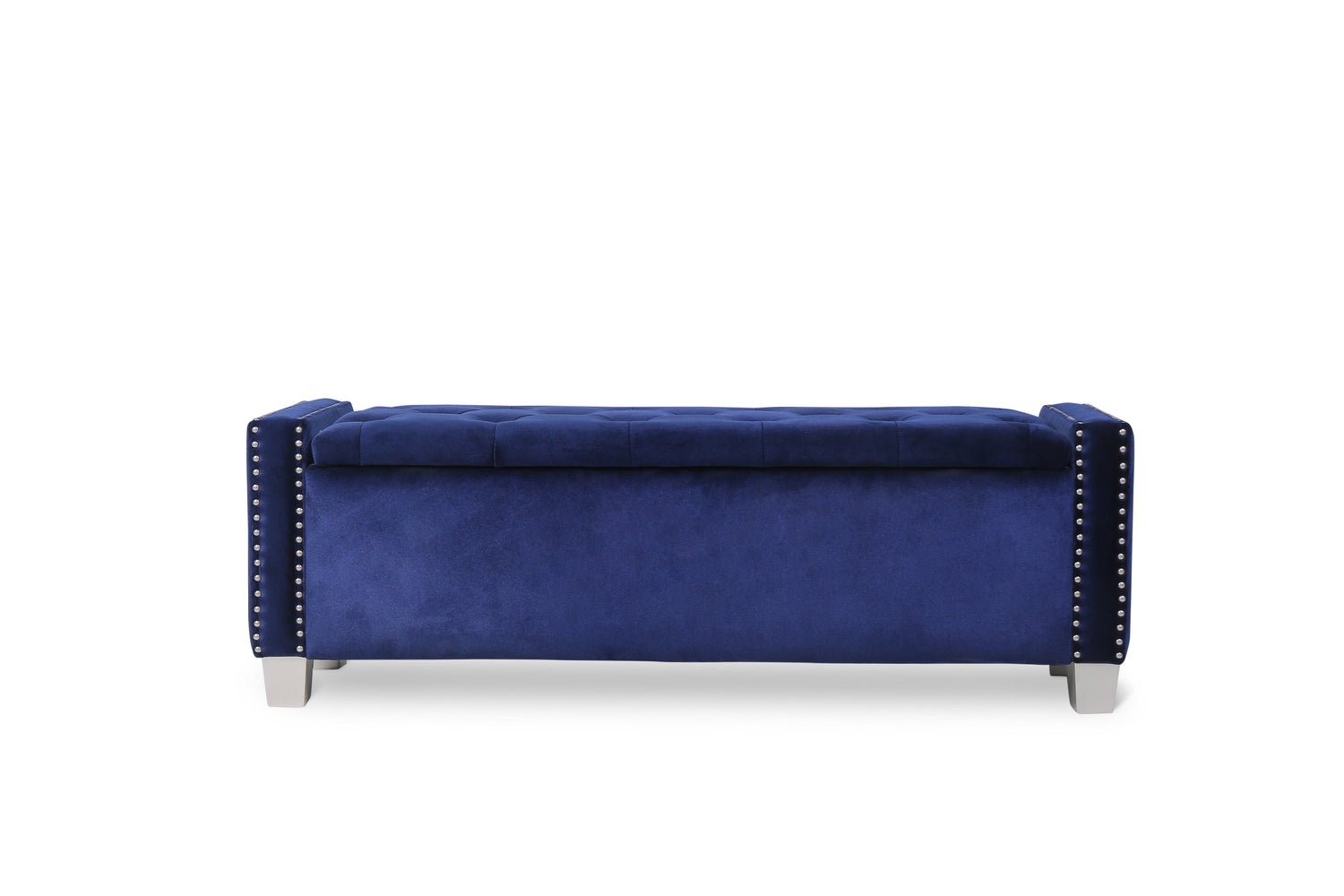 Franco Blue Velvet Storage Bench - SH228BLU-BH - Bien Home Furniture & Electronics